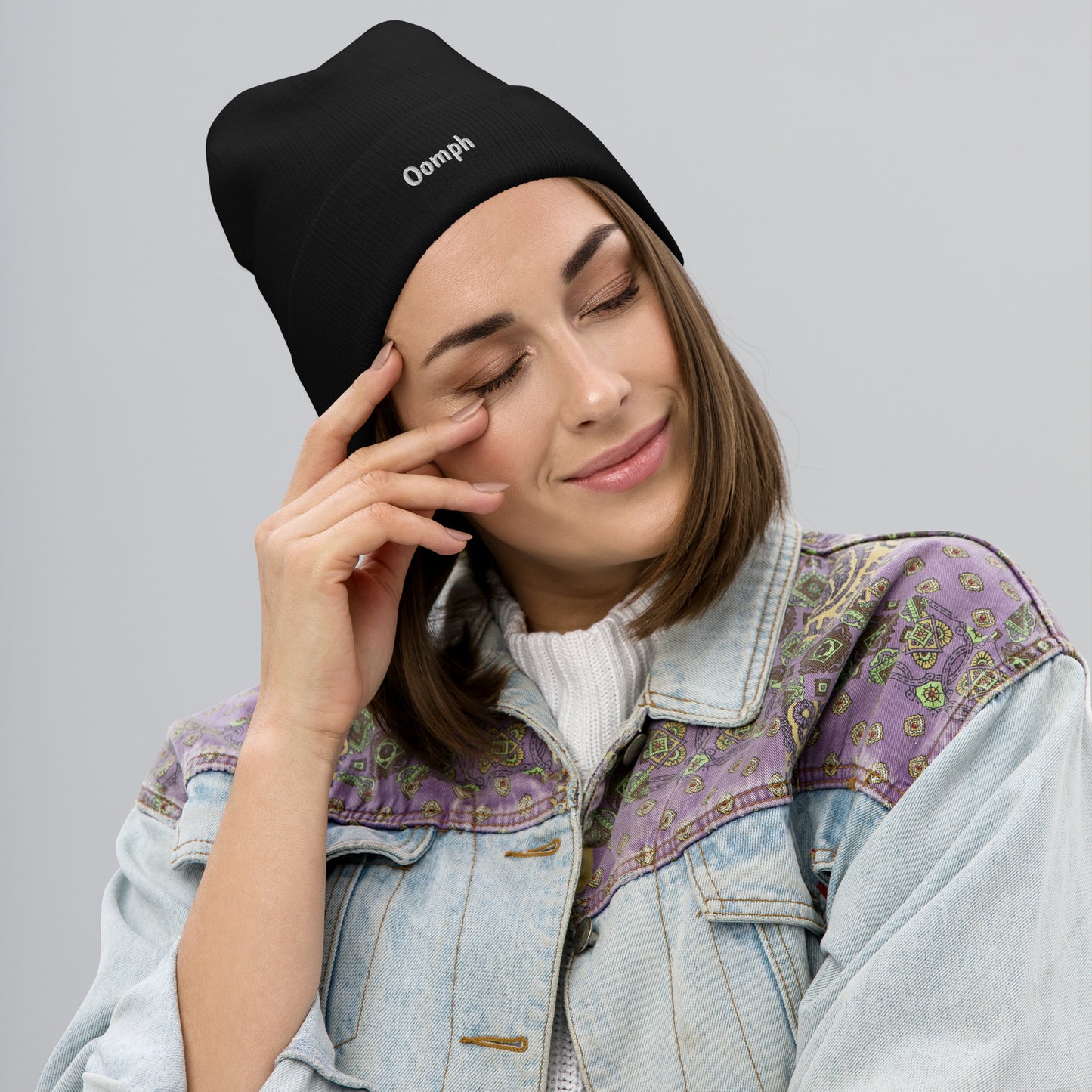 Oomph Embroidered Beanie